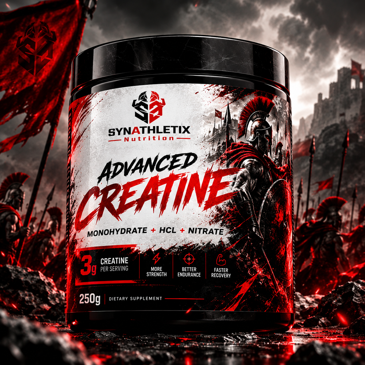 SYNATHLETIX Advanced Creatine Tub Packaging